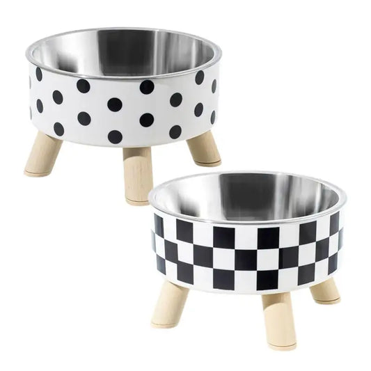 Ciotola per cani in acciaio inox, con piedi di supporto