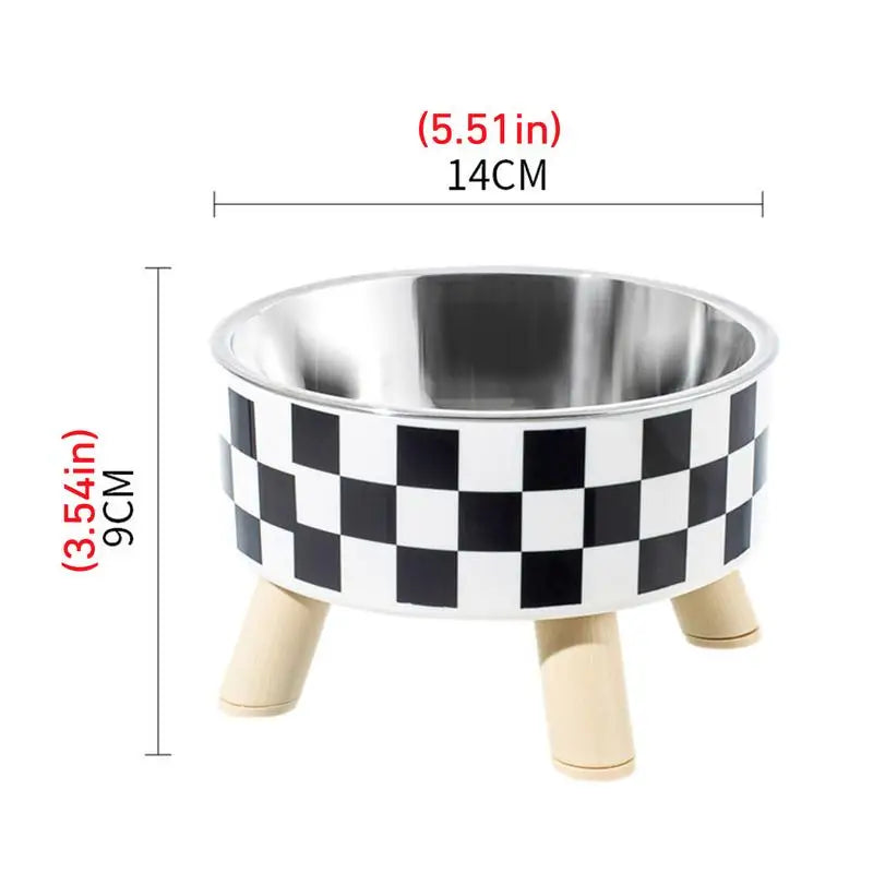 Ciotola per cani in acciaio inox, con piedi di supporto