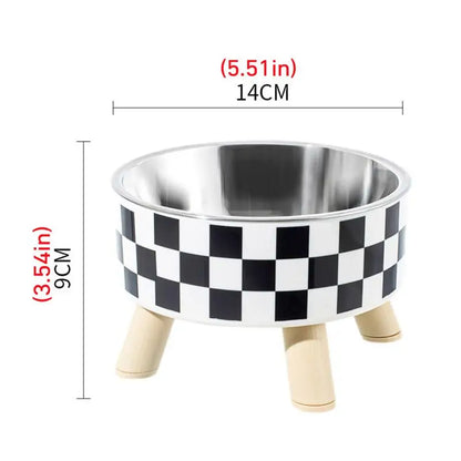 Ciotola per cani in acciaio inox, con piedi di supporto
