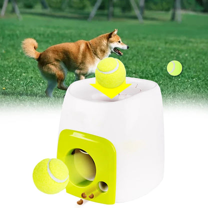 Interactive Fetch Ball Tennis Launcher Dog Pet Toys Automatic Food Throwing Machine Pet Ball Throw Device Emissione di Emissione con Baseballgreen
