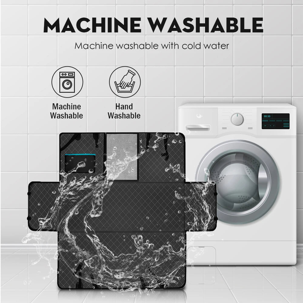 Coprisedile Auto per Cani, Antiscivolo, Impermeabile, Antigraffio, Telo Macchina per Sedili Posteriori e bagagliaio, con zipper e tasca per viaggi