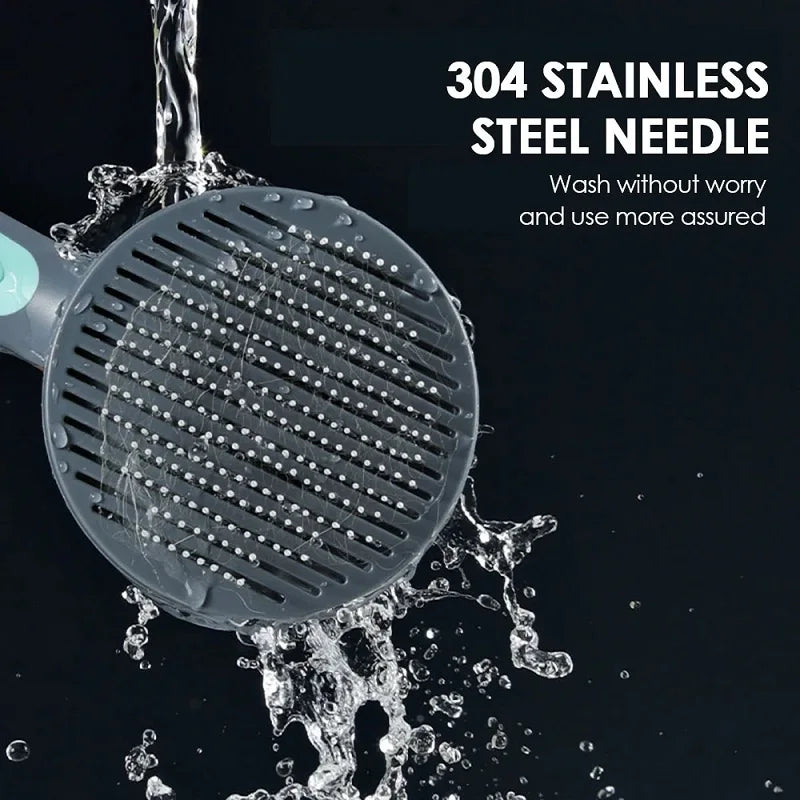 Pettine per gatti con pulitore peli