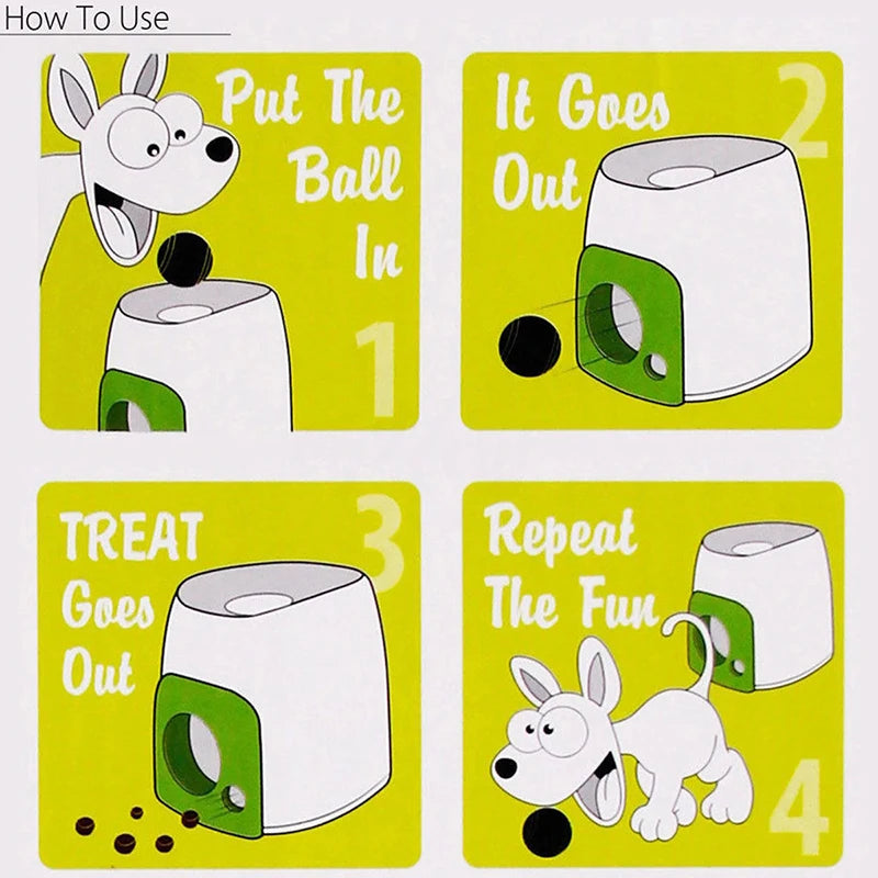 Interactive Fetch Ball Tennis Launcher Dog Pet Toys Automatic Food Throwing Machine Pet Ball Throw Device Emissione di Emissione con Baseballgreen