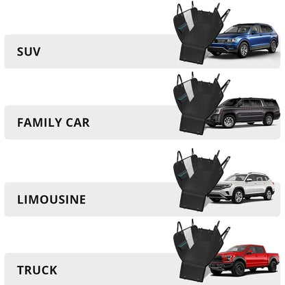 Coprisedile Auto per Cani, Antiscivolo, Impermeabile, Antigraffio, Telo Macchina per Sedili Posteriori e bagagliaio, con zipper e tasca per viaggi