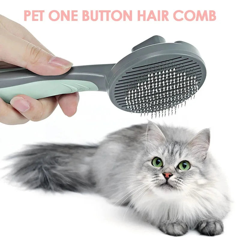 Pettine per gatti con pulitore peli