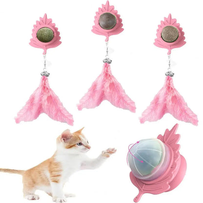 Giocattoli interattivi per gatti da interni, gattini, bacchetta magica, giocattolo a piuma, perdita di peso, gattini, divertenti palline di erba gatta per animali domestici