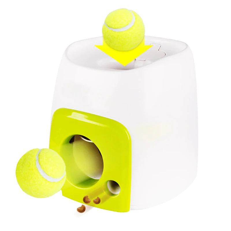 Interactive Fetch Ball Tennis Launcher Dog Pet Toys Automatic Food Throwing Machine Pet Ball Throw Device Emissione di Emissione con Baseballgreen